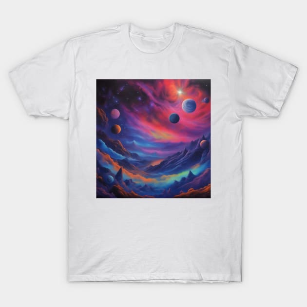 Galaxy Art T-Shirt by designerhandsome